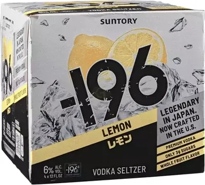 -196 Vodka Seltzer Lemon 4pk