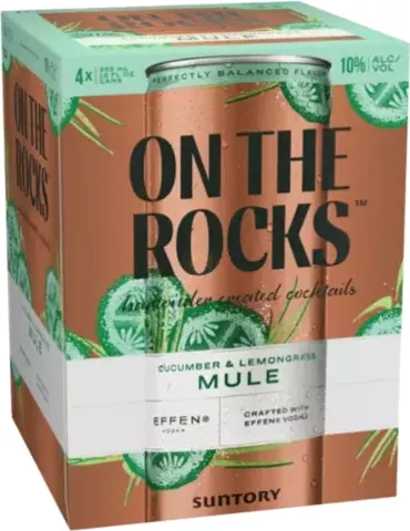 On The Rocks 4pk Cns Sparkling Cucumber & Lemon Mule