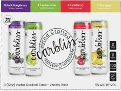 Carbliss Rtd Variety Pack 8pk Cans